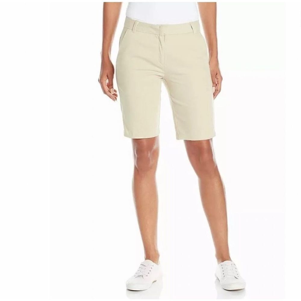 NWT Girls Plus Izod Skinny Bermuda Uniform Chino Khaki Shorts - Sz 18.5 XXL